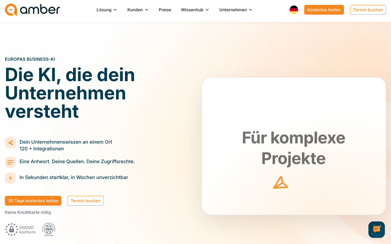 Screenshot von amber