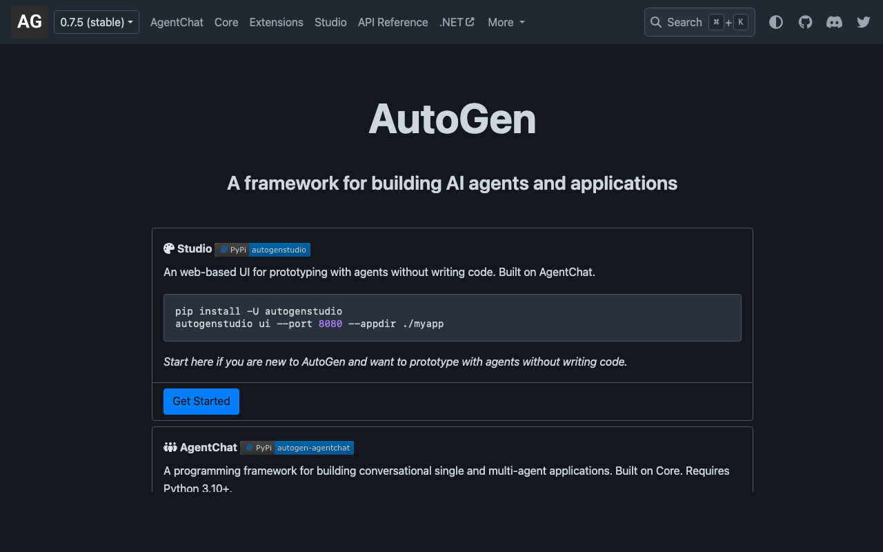 Screenshot von AutoGen