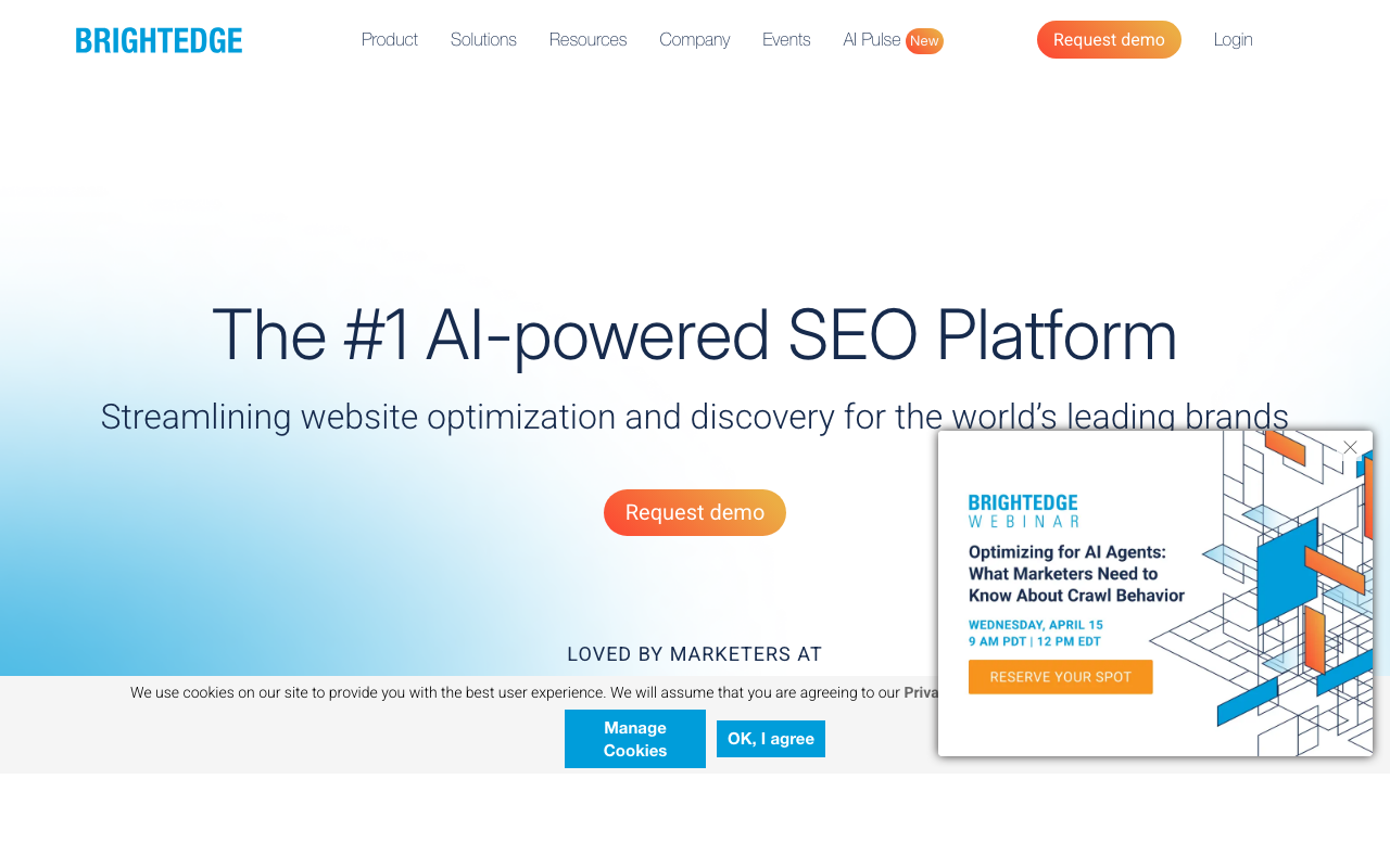 Screenshot von BrightEdge