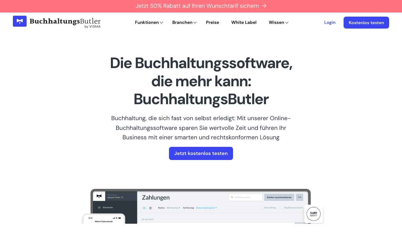 Screenshot von BuchhaltungsButler