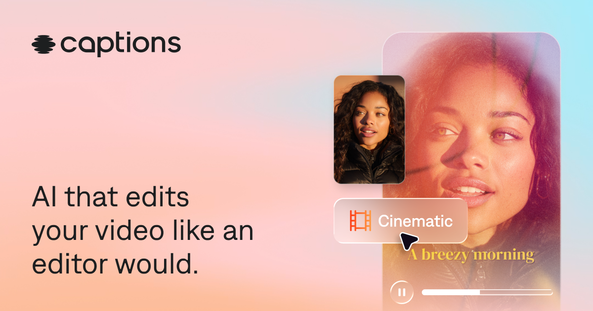 Screenshot von Captions AI