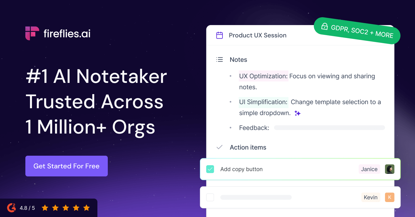 Screenshot von Fireflies.ai
