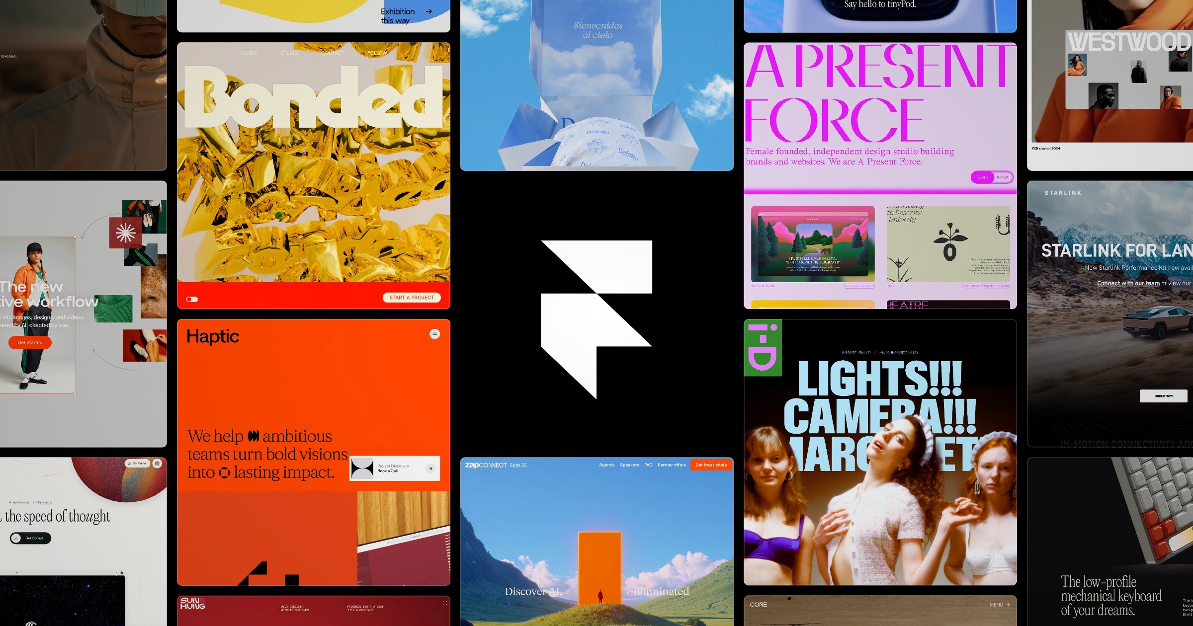 Screenshot von Framer AI