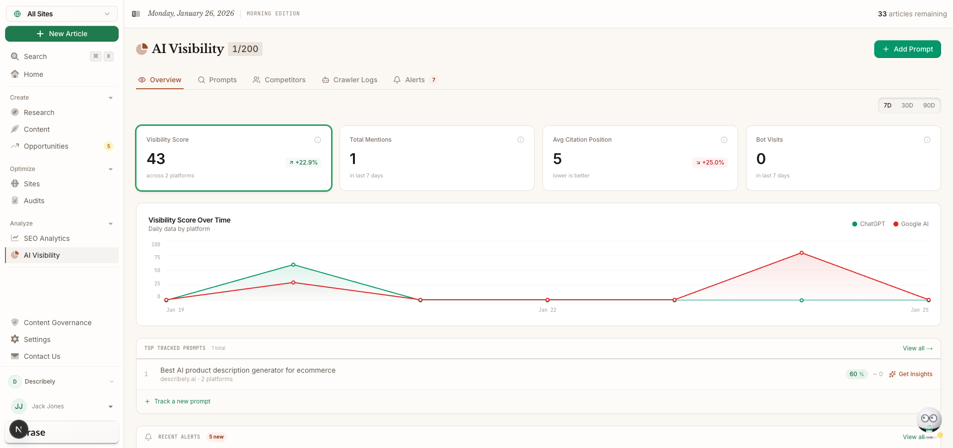 Screenshot von Frase