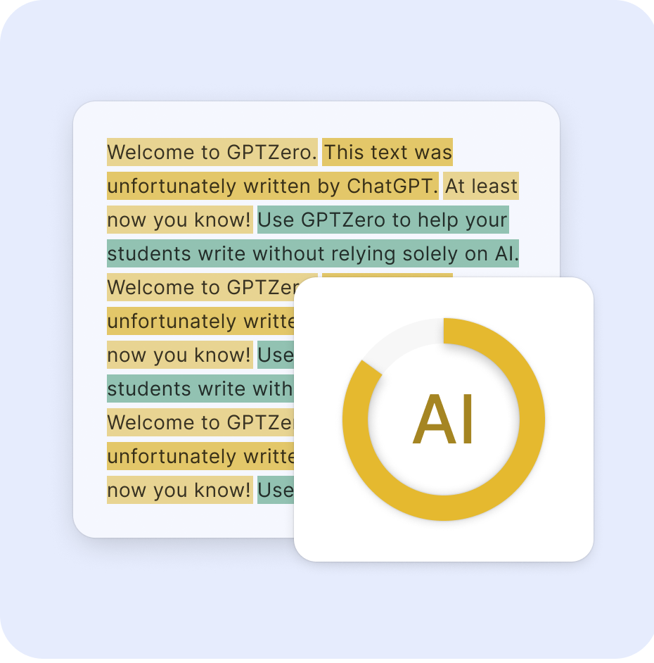 Screenshot von GPTZero