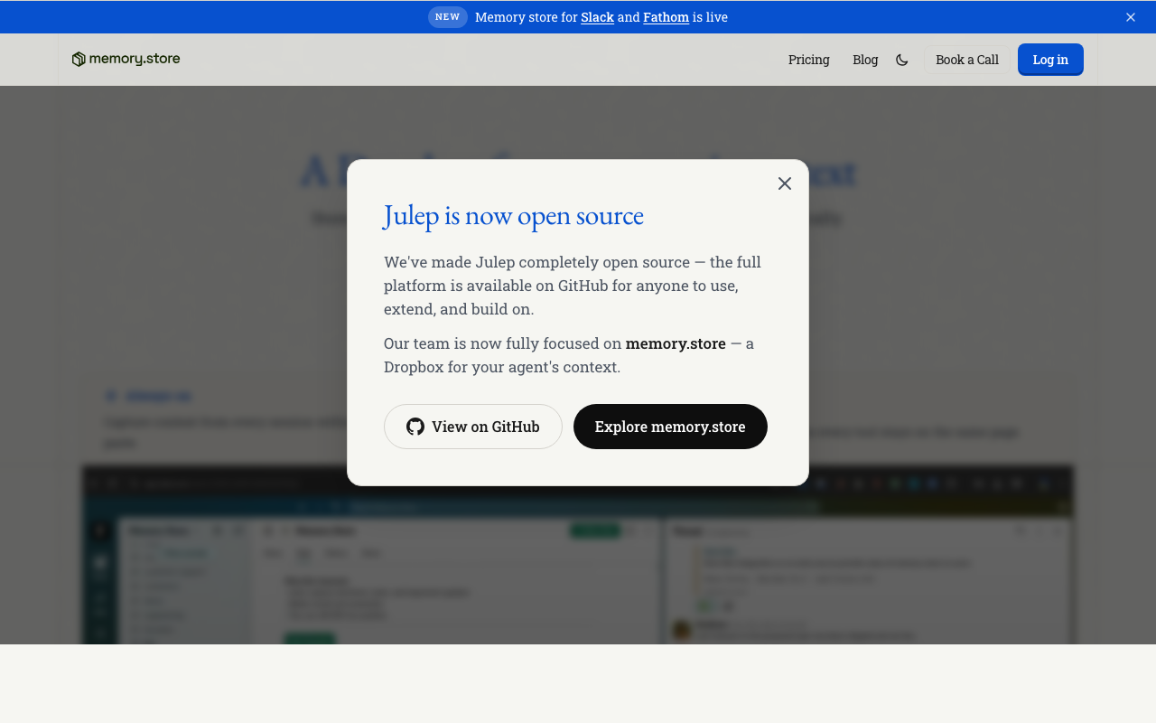 Screenshot von Julep AI