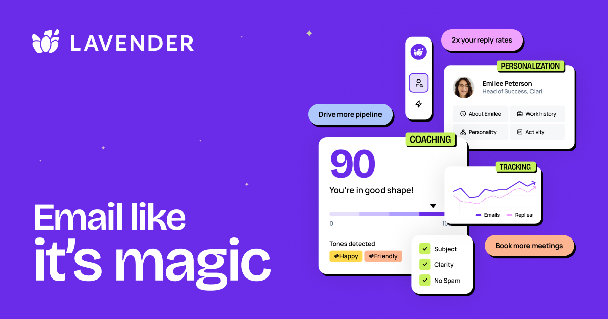 Screenshot von Lavender AI