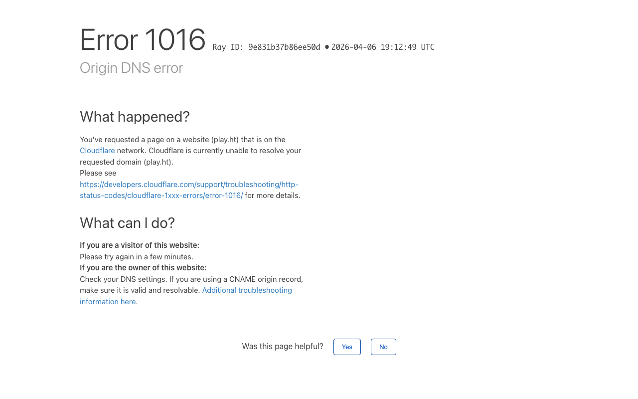 Screenshot von Play.ht