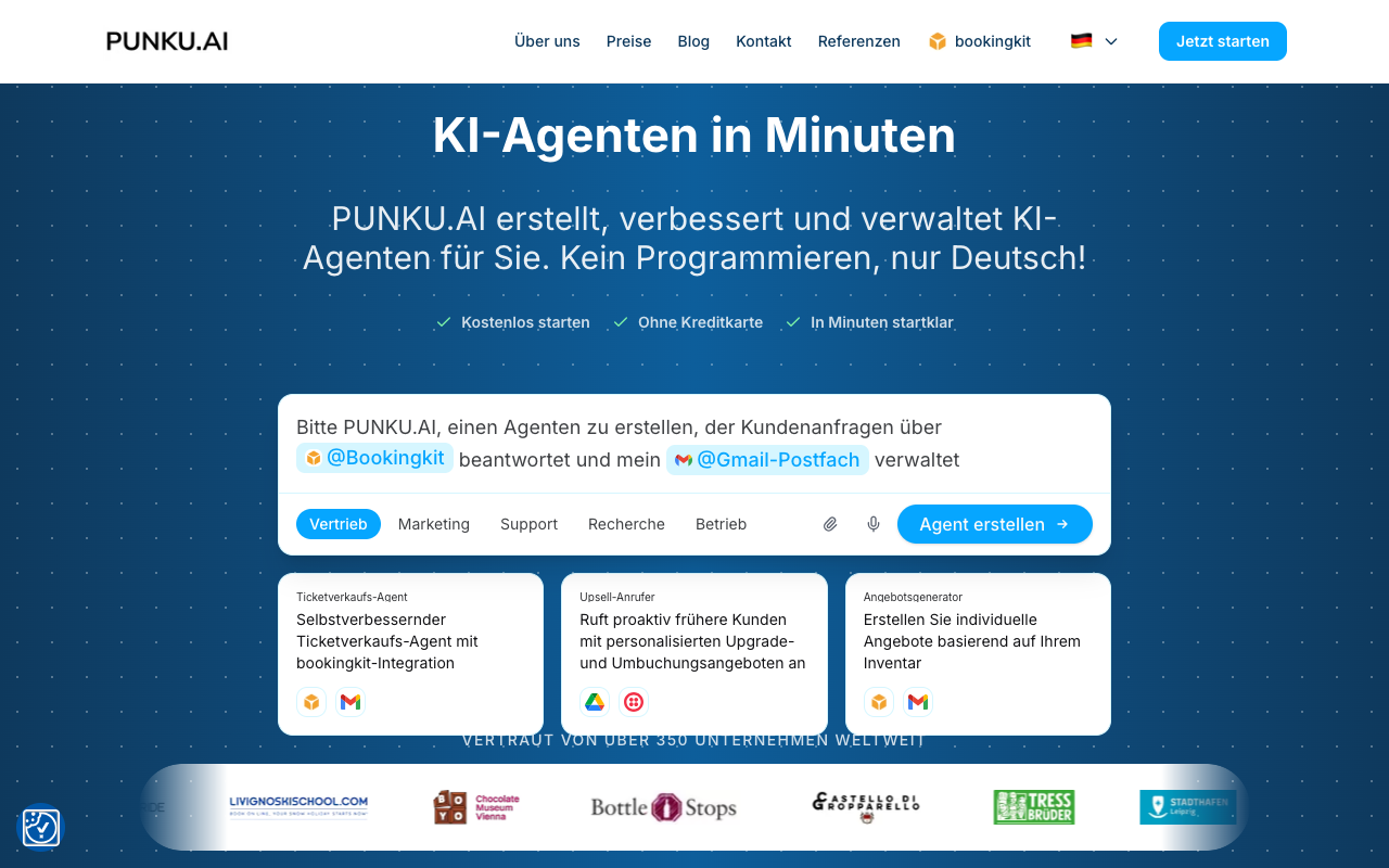 Screenshot von PUNKU.AI
